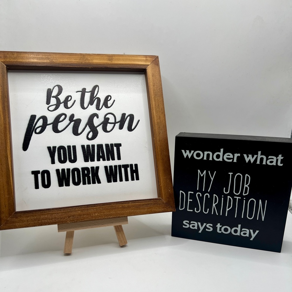 Office Desk Inspiration Signs NEW Super Cute Gift Idea